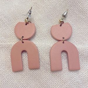 Kaju creations nude polymer clay earrings